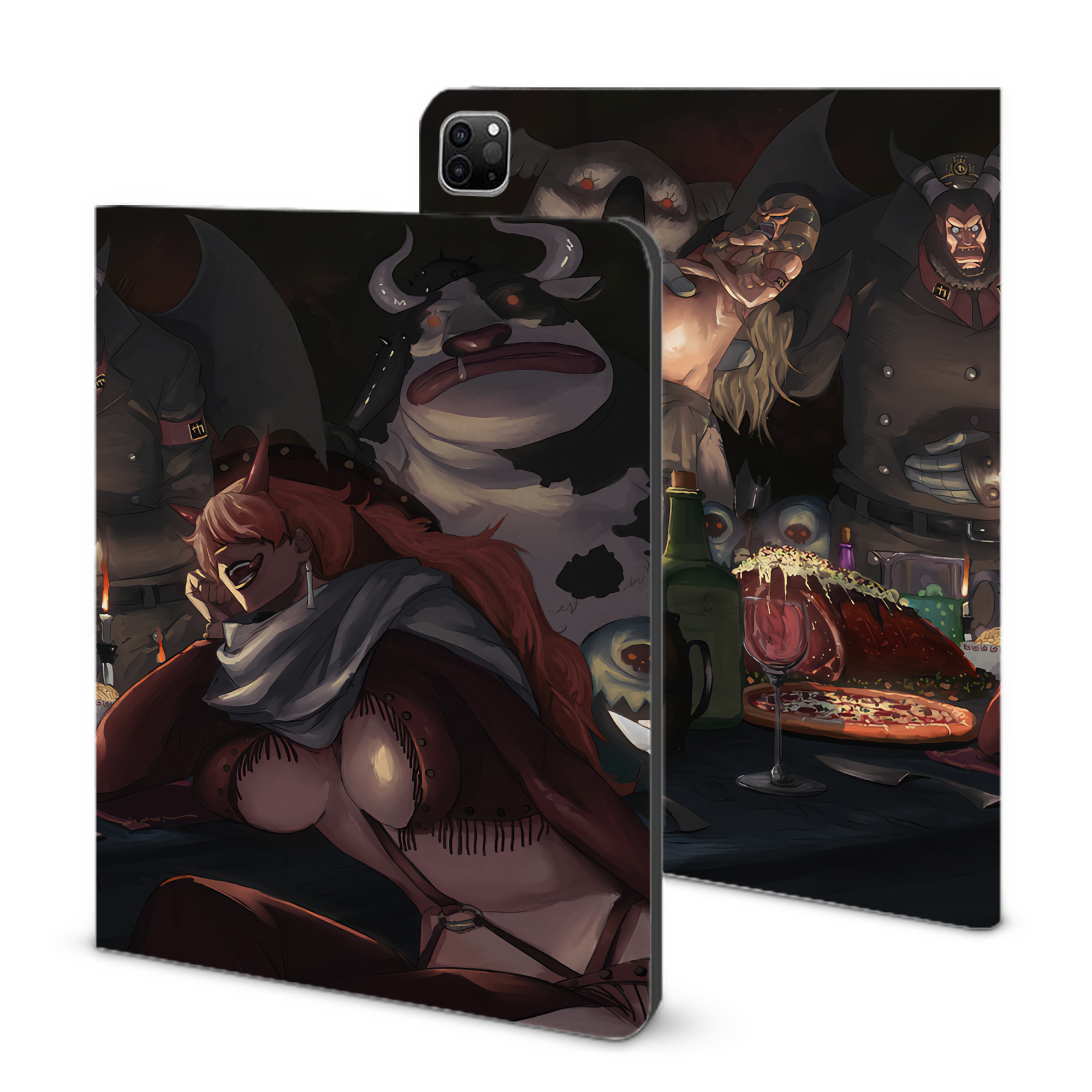 ワンピース ONE PIECE IPad ケース ブック型 PUレザー TPU 耐衝撃 軽量 薄型 ペン収納なし 全面保護 IPad 各モデル対応